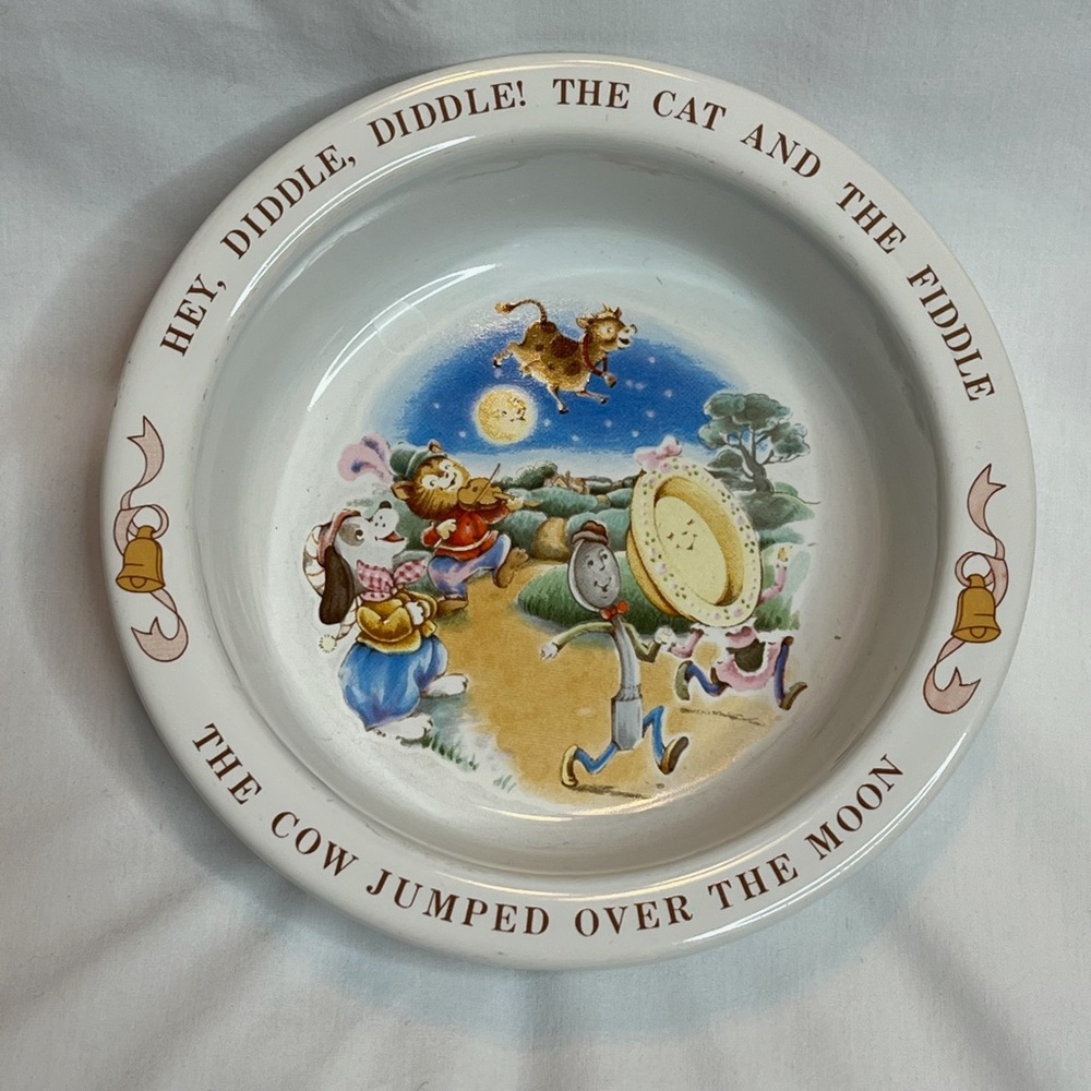 Vintage 1984 Avon Hey Diddle Diddle Baby Keepsake Bowl